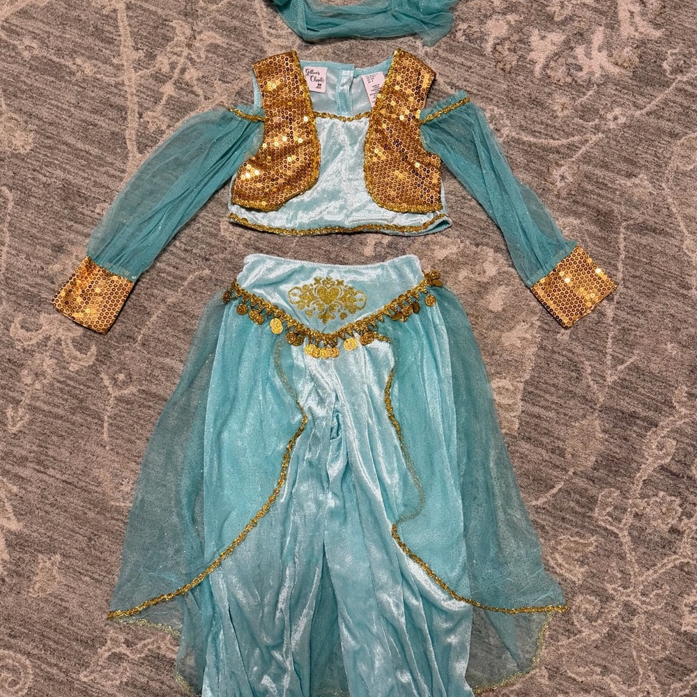 Gillian’s Closet Toddler Princess Jasmine Costume Set Size 4T Like New